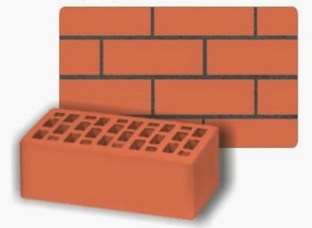 Облицовочный пустотелый, М-150,120x250x88, красный, Воротынский КЗ